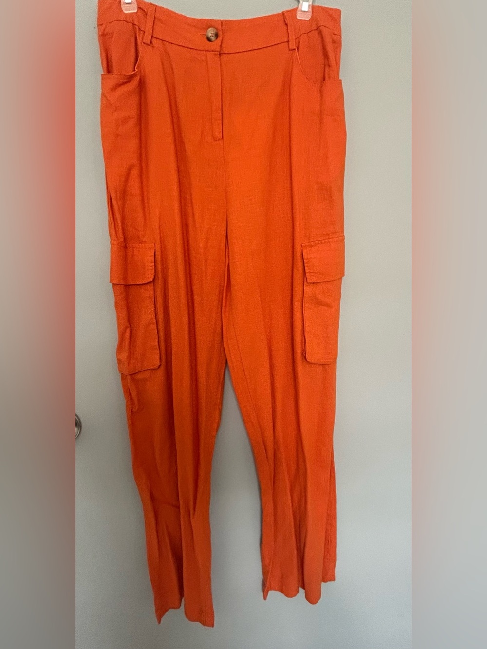 Women’s Cargo Jogger Pants in Bright Orange